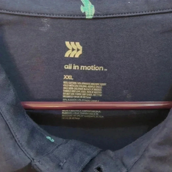 All in Motion Navy Blue, New - Men's Short Sleeve Polo Shirt - Picture 3 of 5